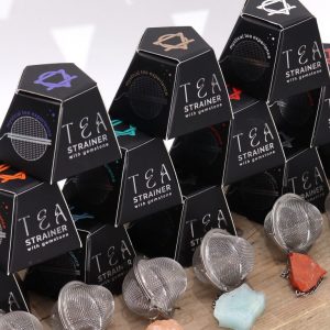 Colador de té de piedras preciosas